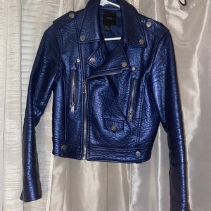 Blue Forever 21 leather jacket